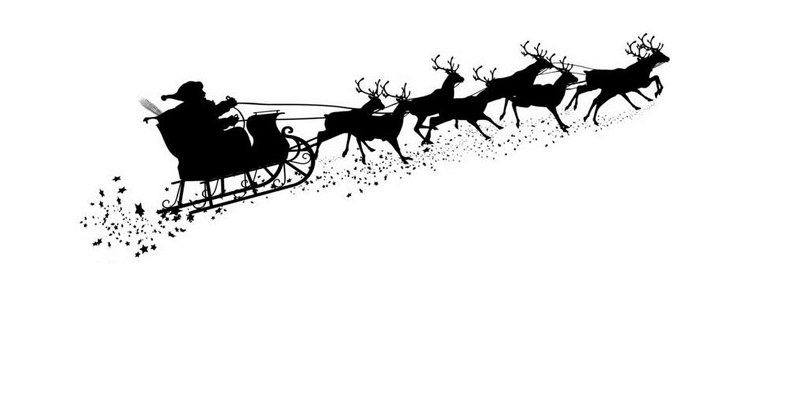 Santa und sein Reindeergespann